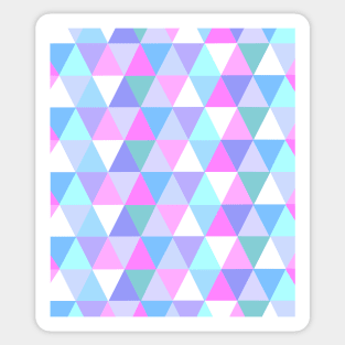 Pastel Geometric Art Pink and Blue Sticker